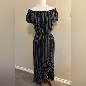 Elan Ruffle Off Shoulder Spanish Style Dress